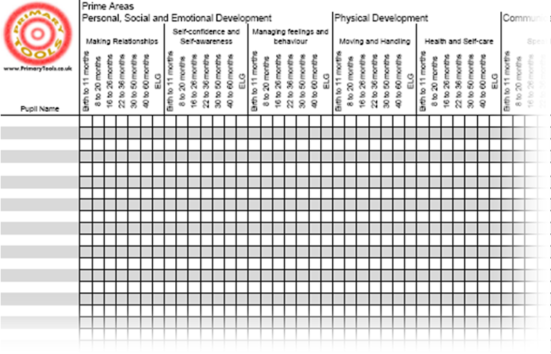 EYFS PrimaryTools.co.uk Assessment and Management Tools